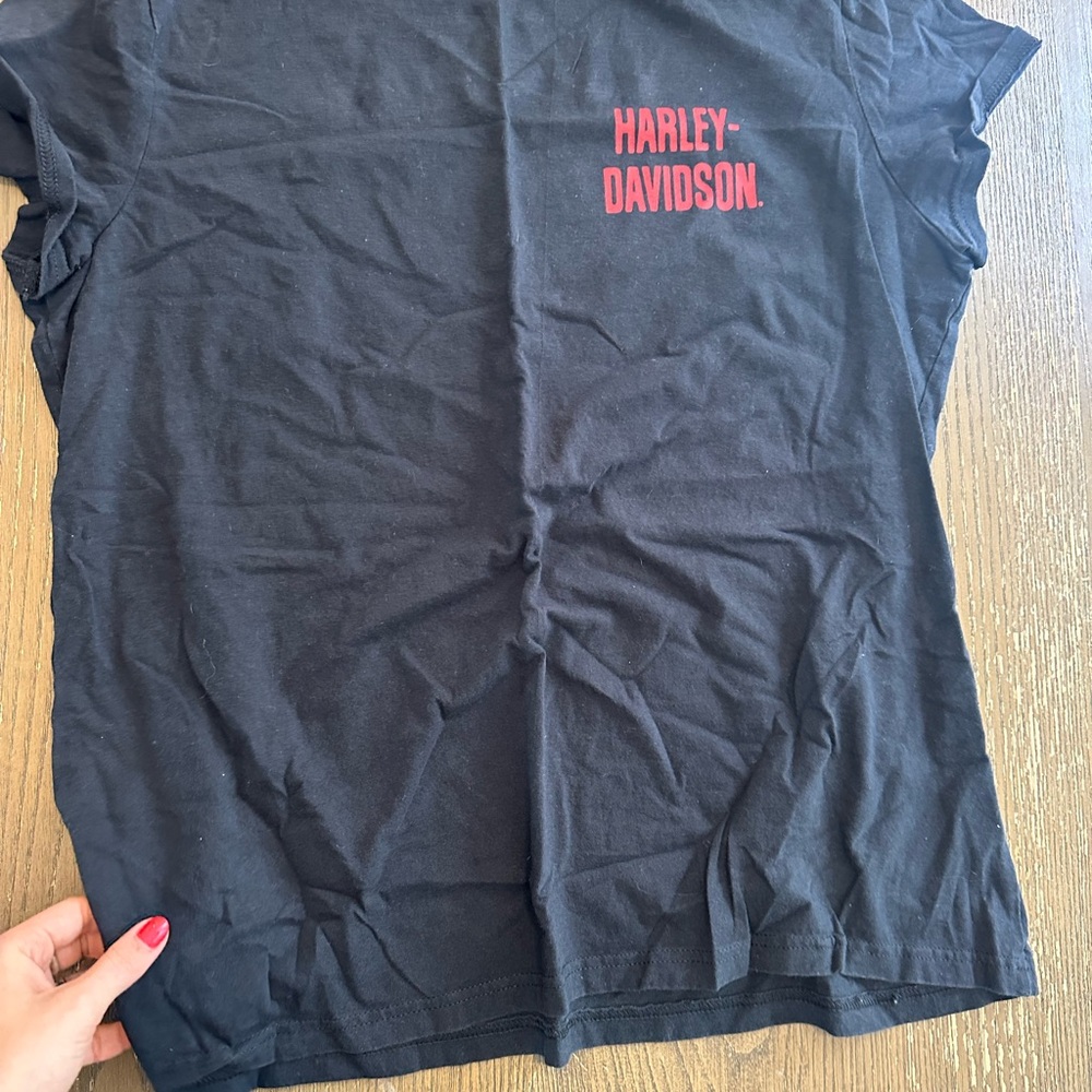 Harley-Davidson Black Tee with Red Logo